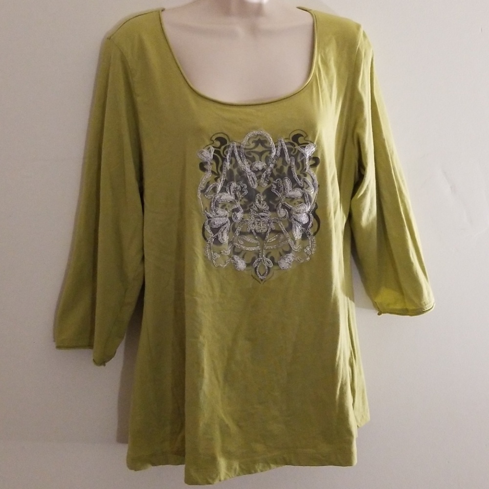 Weatherproof women's  green blouse